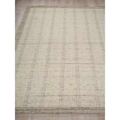 Exquisite Rugs Desi Hand-knotted Wool Silver Area Rug