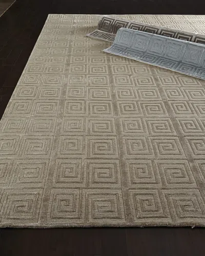 Exquisite Rugs Diona Greek Key Rug, 12' X 15' In Graphite