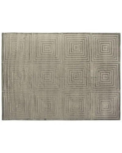 Exquisite Rugs Dove Embossed Hand-loomed Dark Gray Area Rug