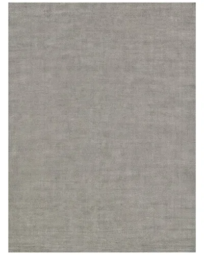 Exquisite Rugs Duo Hand-loomed New Zealand Wool & Bamboo Silk Area Rug In Gray