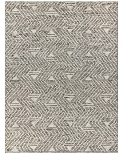Exquisite Rugs Eaton Hand-knotted New Zealand Wool & Bamboo Silk Charcoalivory Area Rug