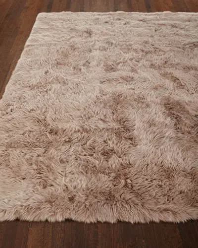 Exquisite Rugs Effie Sheepskin Rug, 8' X 11' In Brown