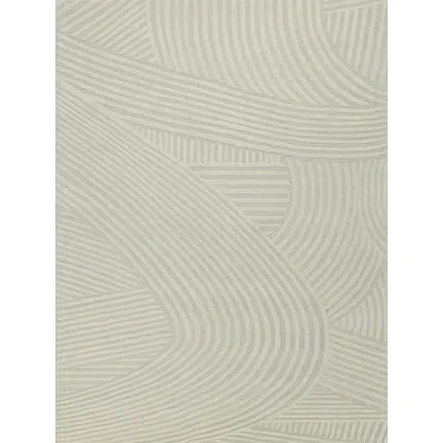 Exquisite Rugs Entro Handmade New Zealand Wool Silver/ivory Area Rug In Ivory;silver