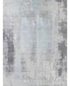 Exquisite Rugs Fine Pure Silk Er4221 8' X 10' Area Rug In Silver Tone