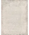 Exquisite Rugs Fine Pure Silk Er4222 8' X 10' Area Rug In Silver Tone