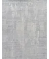 Exquisite Rugs Fine Pure Silk Er4226 6' X 9' Area Rug In Silver Tone