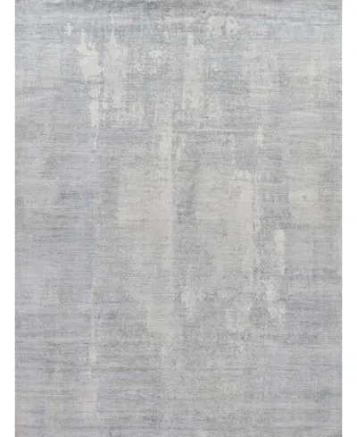 Exquisite Rugs Fine Pure Silk Er4226 6' X 9' Area Rug In Silver Tone