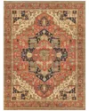 Exquisite Rugs Fine Serapi Hand-knotted New Zealand Wool Rug In Rust