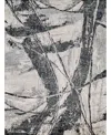 Exquisite Rugs Floor Art 5707 4'x6' Area Rug In Silver