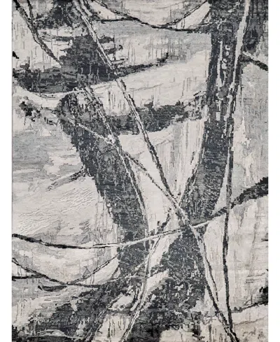 Exquisite Rugs Floor Art 5707 4'x6' Area Rug In Silver