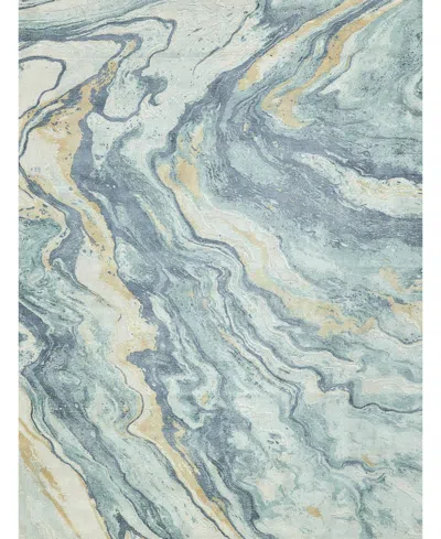 Exquisite Rugs Gianni 6649 8'x10' Area Rug In Blue,gold