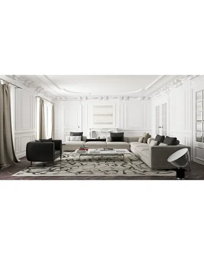 Exquisite Rugs Goudy Hand Loomed Wool/bamboo Silk Area Rug In Gray