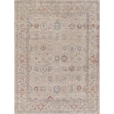 Exquisite Rugs Harper Oriental Hand-knotted Wool Area Rug In Blue;beige