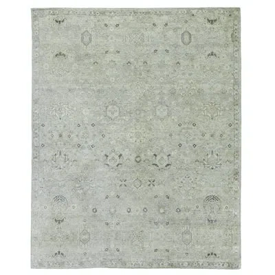 Exquisite Rugs Heirloom Abstract Hand-knotted Wool Khaki Area Rug