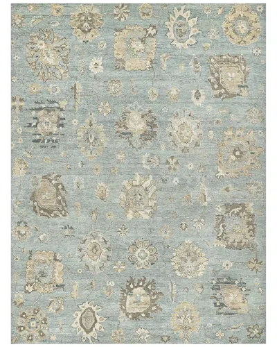 Exquisite Rugs Heirloom Hand-knotted New Zealand Wool Rug In Blue