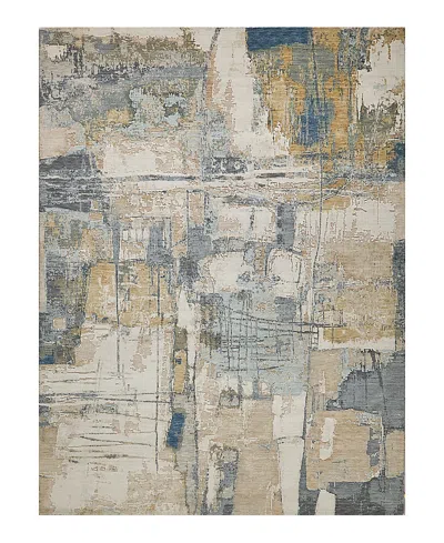 Exquisite Rugs Infinity 7131 Area Rug, 6' X 9' In Silver/blue