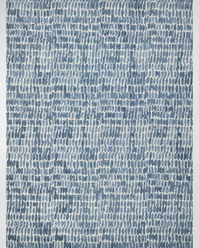 Exquisite Rugs Ink Blot Hand-tufted Rug, 10' X 14' In Blue 