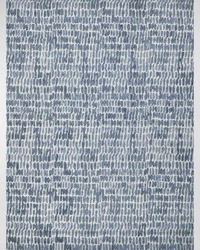 Exquisite Rugs Ink Blot Hand-tufted Rug In Blue
