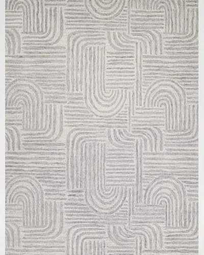 Exquisite Rugs Juno Hand-tufted Gray/ivory Rug, 10' X 14'