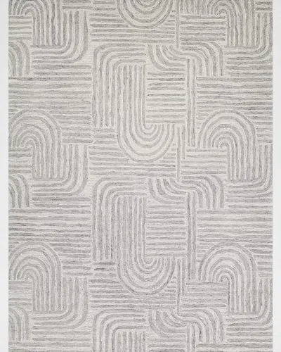 Exquisite Rugs Juno Hand-tufted Gray/ivory Rug, 12' X 15'