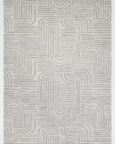 Exquisite Rugs Juno Hand-tufted Gray/ivory Rug, 6' X 9'