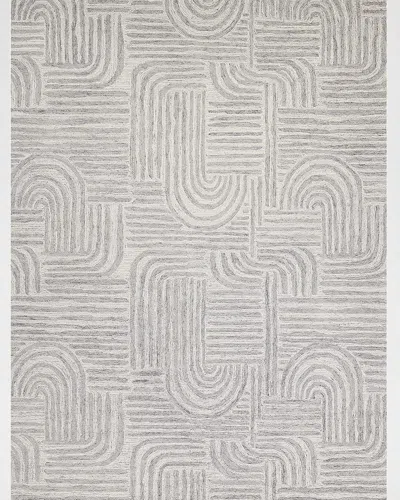 Exquisite Rugs Juno Hand-tufted Gray/ivory Rug, 9' X 12'