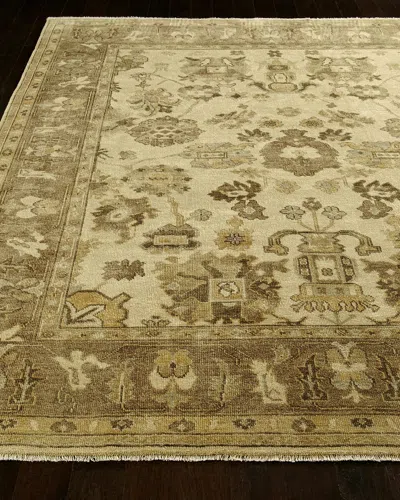 Exquisite Rugs Kersey Oushak Rug, 9' X 12' In Ivory/brown