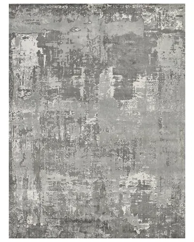 Exquisite Rugs Koda Hand-loomed Bamboo Silk And Cotton Rug In Gray