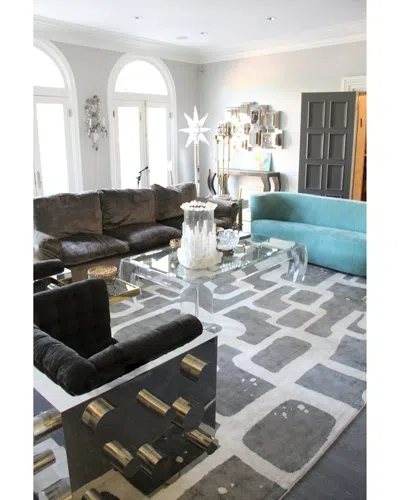 Exquisite Rugs Koda Hand Loomed Bamboo Silk Area Rug In Transparent