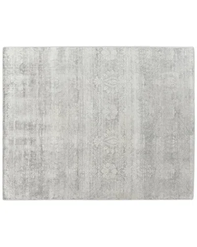 Exquisite Rugs Koda Hand-loomed Bamboo Silk-blend Rug In Blue