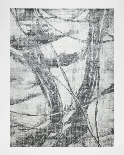 Exquisite Rugs Kyoto Hand-loomed Rug In Silver/black