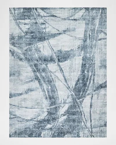 Exquisite Rugs Kyoto Hand-loomed Rug In Silver/blue