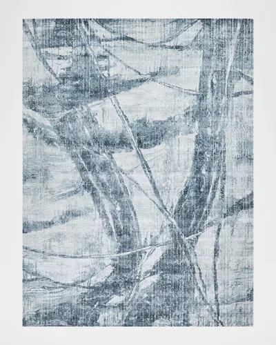 Exquisite Rugs Kyoto Hand-loomed Rug In Silver/blue