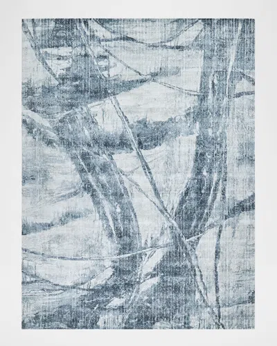 Exquisite Rugs Kyoto Hand-loomed Rug In Silver/blue