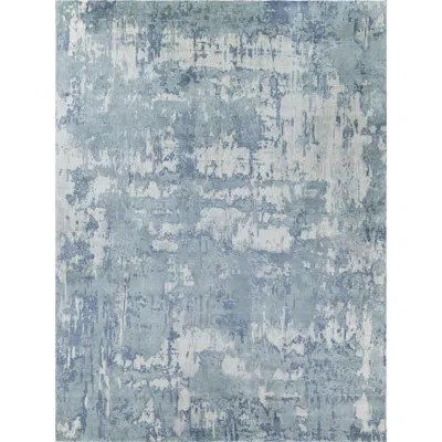 Exquisite Rugs Laguna Handmade Hand Loomed Wool/bamboo Silk Blue/multi Area Rug