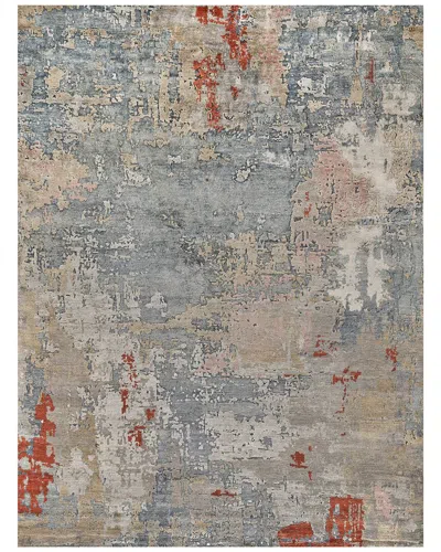 Exquisite Rugs Laureno Hand-knotted Bamboo Silk & Cotton Multi Area Rug In Blue