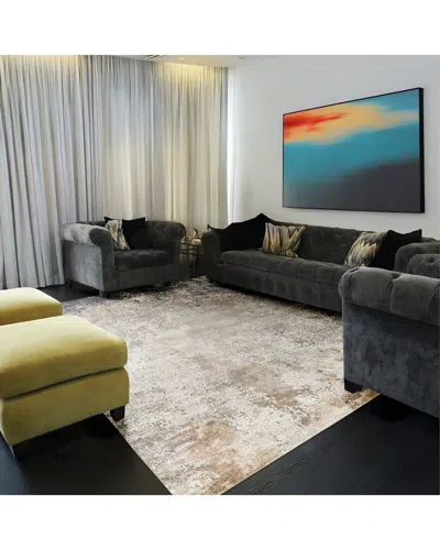 Exquisite Rugs Laureno Hand-knotted Bamboo Silk & Cotton Silver Area Rug