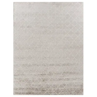 Exquisite Rugs Lux Look Geometric Hand Loomed Synthetic Area Rug In Beige
