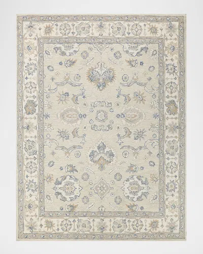 Exquisite Rugs Marietta Hand-tufted Oushak Rug In Ivory