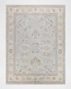 Exquisite Rugs Marietta Hand-tufted Oushak Rug In Ivory &amp; Light Blue