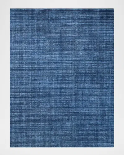 Exquisite Rugs Martelli Modern Hand-loomed Navy Rug In Blue