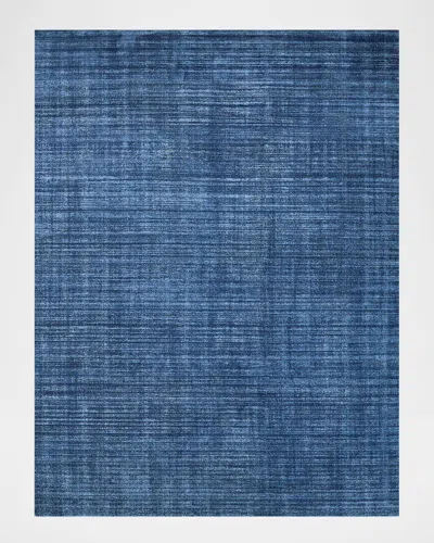 Exquisite Rugs Martelli Modern Hand-loomed Navy Rug In Blue