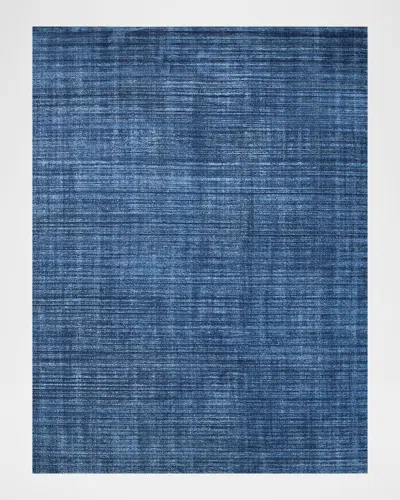 Exquisite Rugs Martelli Modern Hand-loomed Navy Rug In Blue