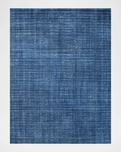Exquisite Rugs Martelli Modern Hand-loomed Navy Rug In Blue