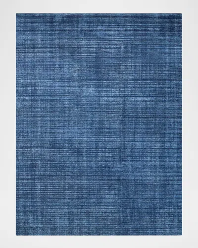 Exquisite Rugs Martelli Modern Hand-loomed Navy Rug In Blue