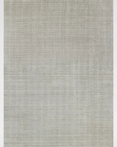 Exquisite Rugs Martelli Modern Hand-loomed Silver Rug, 6' X 9' In Light Silver