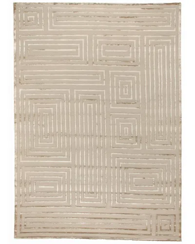 Exquisite Rugs Metro Velvet Hand-knotted New Zealand Wool-blend Rug In Beige