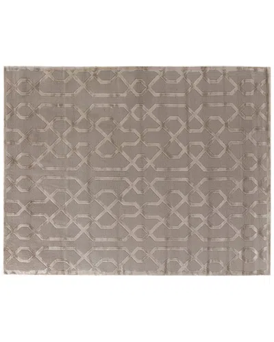 Exquisite Rugs Metro Velvet Hand-knotted New Zealand Wool-blend Rug In Gray