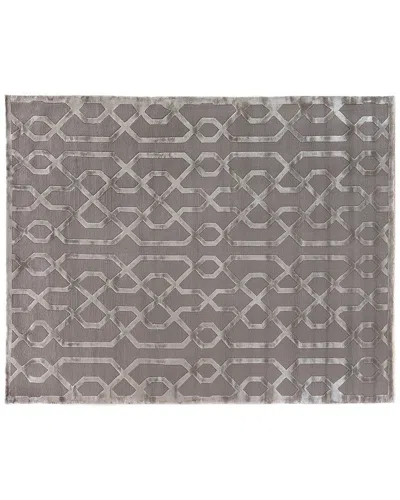 Exquisite Rugs Metro Velvet Hand-knotted New Zealand Wool-blend Rug In Taupe