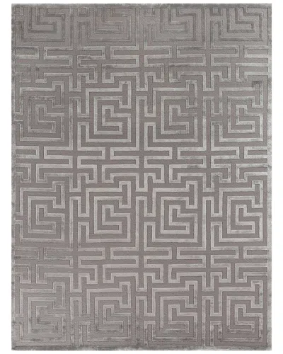 Exquisite Rugs Metro Velvet Hand-knotted New Zealand Wool-blend Rug In Taupe